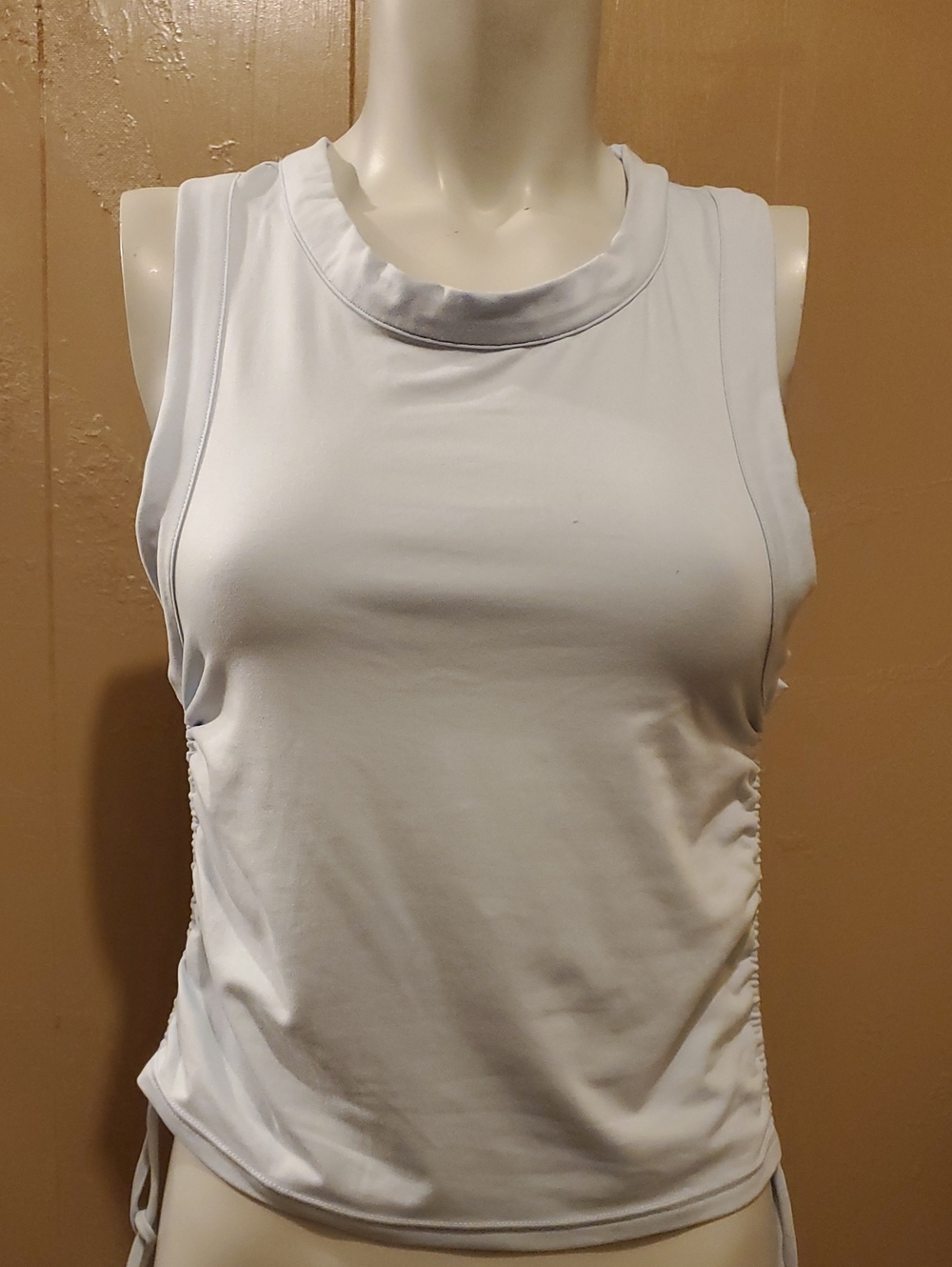 Champion White Sleeveless Drawstring Athletic Tank